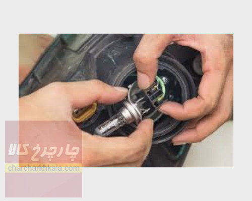 لامپ H7 دو خار چراغ جلو پراید H7-12V-55W
